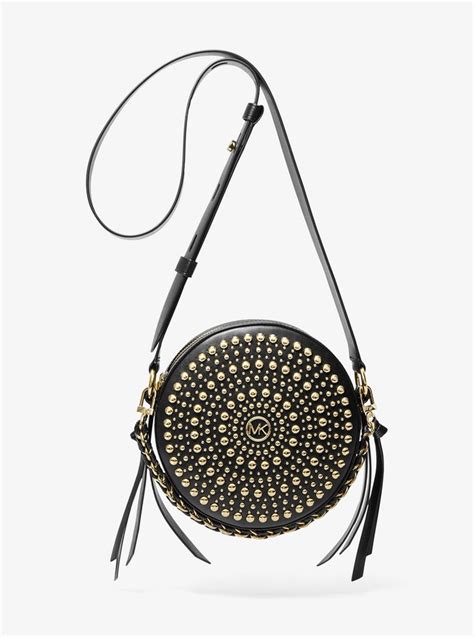 michael kors studded canteen bag|Delancey Medium Studded Leather Canteen Crossbody Bag.